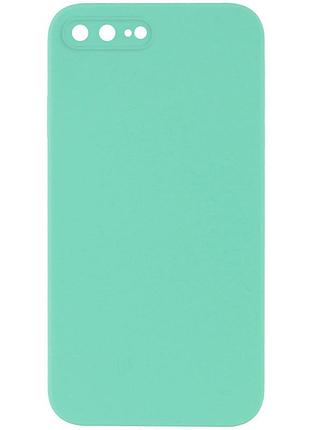 Чехол silicone case square full camera protective (aa) nologo для apple iphone 7 plus/8 plus (5.5") бирюзовый / turquoise