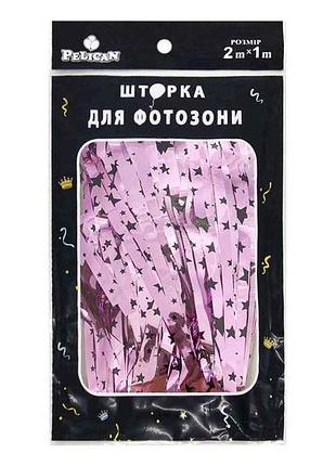 Шторка для фотозони 1m*2m зорепад #164 рожеве золото арт.872164 тм pelican