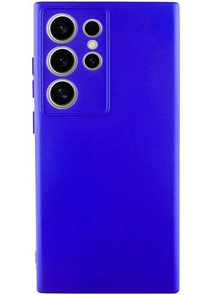 Чехол tpu getman liquid silk full camera для samsung galaxy s24 ultra синий / iris