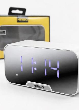 Bluetooth колонка-часы с fm радио будильником 3вт 1400mah, k10, белый