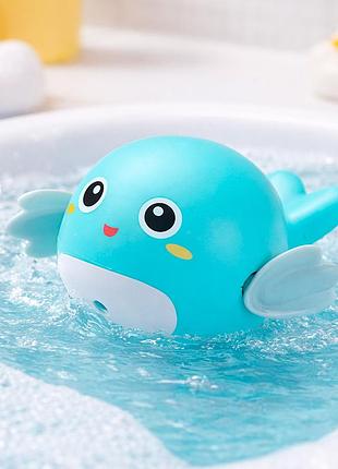Заводна іграшка для купання кит що плаває bath toys, блакитний