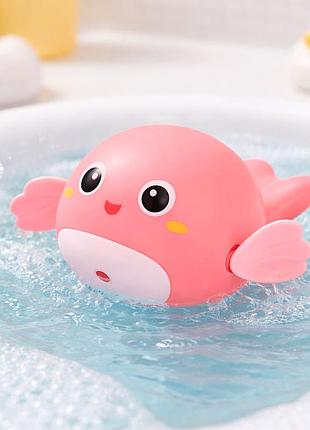 Заводна іграшка для купання кит що плаває bath toys, рожевий