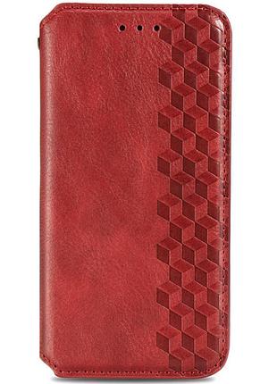 Шкіряний чохол-книжка getman cubic (pu) для samsung galaxy a05 червоний