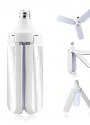 Складна лампа на 3 лопаті 45вт, з цоколем e27, fan blade bulb