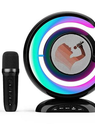 Настольная лампа ночник с беспроводной bluetooth колонкой lightshow ys-110 + 2 микрофона