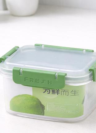 Герметичный пищевой контейнер fresh 0,65л с клипсами 11,5х9х8см fresh