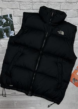 Чоловічий пуховий жилет the north face 1996 retro оригінал чорний бу жилетка безрукавка дута тепла