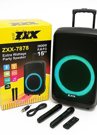 Bluetooth колонка караоке радіо zxx-7878 72х42х35см 600 вт, портативна колонка з bluetooth xu-16