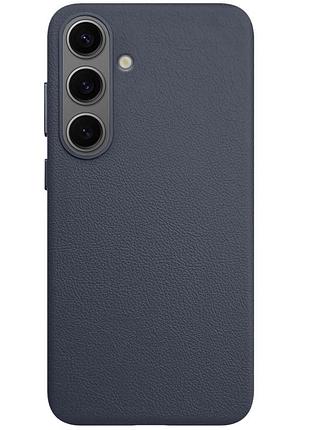 Кожаный чехол leather case (aaa) для samsung galaxy s25+ midnight blue