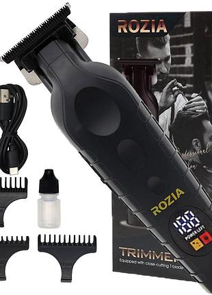 Аккумуляторный триммер для бороды с led дисплеем rozia hq-388
