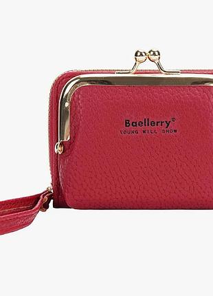Кошелек женский, на 2 отделения, 11x8x5см, baellerry mini zipper, бордовый