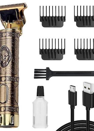 Триммер для стрижки волос + 4 насадки, с usb, raf r434
