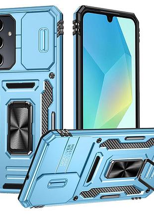 Ударостійкий чохол camshield army ring для samsung galaxy a36 5g / a56 5g блакитний / light blue
