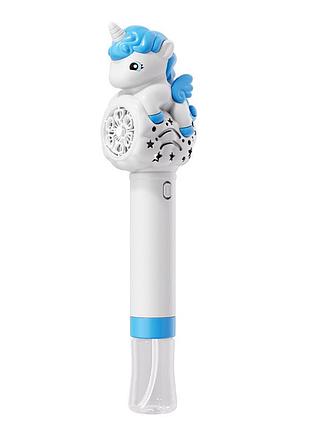 Пістолет з мильними бульбашками h055 little unicorn + bottle 50ml light blue