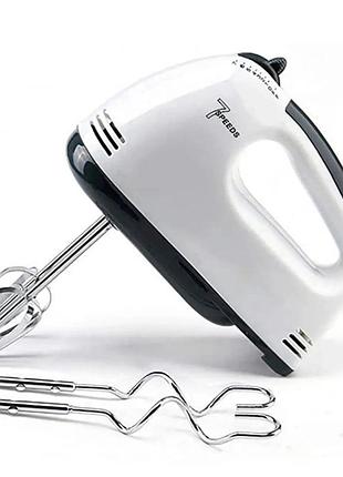 Миксер ручной 260вт, 7 скоростей, domotec r6633b, белый