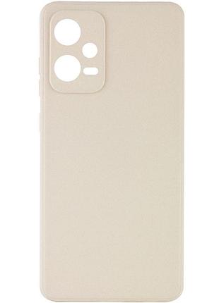 Силиконовый чехол candy full camera для xiaomi redmi note 12 pro 5g бежевый / antique white