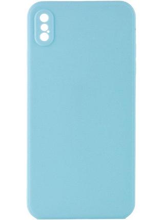 Силіконовий чохол candy full camera для apple iphone xs max (6.5") бірюзовий / turquoise