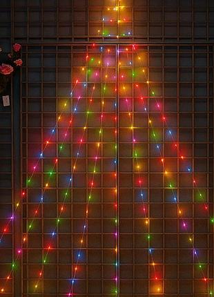 Гірлянда кінський хвіст від usb, 2м (20 ниток), 400 led, rgb