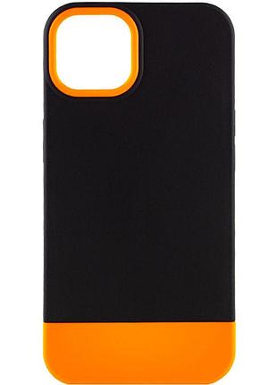 Чохол tpu+pc bichromatic для apple iphone 13 (6.1") black / orange
