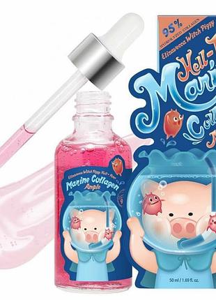 Сироватка для обличчя 50 мл, elizavecca witch piggy hell pore marine collagen ample, з морським колагеном