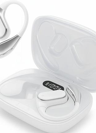 Беспроводные bluetooth наушники с микрофоном и кейсом q11, белый