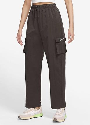Спортивні жіночі карго штани nike nylon womens cargo brown