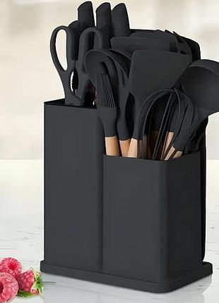 Набір кухонного приладдя, 19 предметів kitchen set, чорний