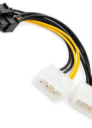 Кабель живлення 20см atx 8-pin на 2x molex 4-pin