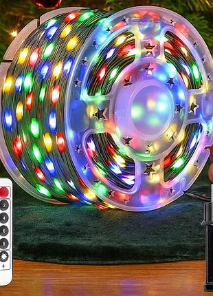 Новогодняя гирлянда роса от сети, 50м (500 led) + пульт, rgb