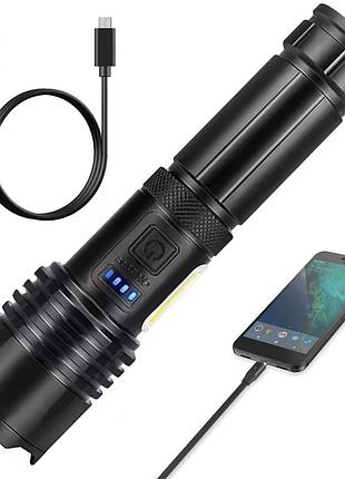 Аккумуляторный фонарь ручной, cob + powerbank, bl-s73-p50