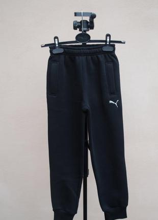 Теплі дуже стильні чорні штани на резинці для хлопчика