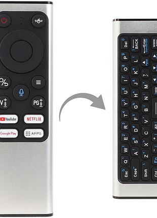 Пульт с голосовым управлением и клавиатурой (smart tv, android tv box, mini pc), usb, 2,4 ггц, x9 eg23