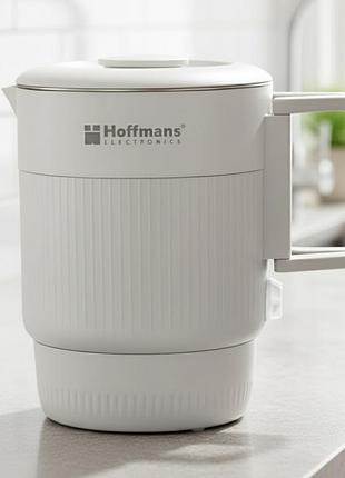 Електричний чайник 0,8 л, 1200 вт, 2 режими, hoffmans hm-2560, сірий