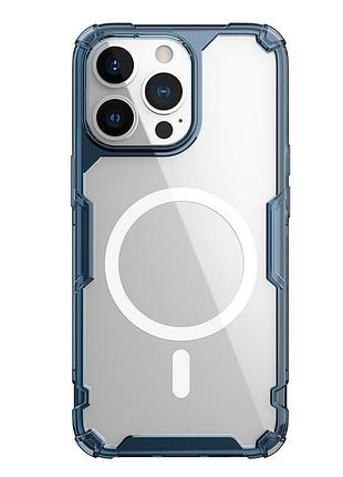 Tpu чохол nillkin nature pro magnetic для apple iphone 13 pro (6.1") синій (прозорий)