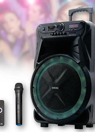 Портативная колонка + микрофон, 600вт, bluetooth, zxx-7272