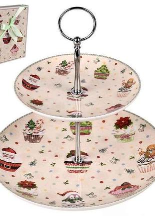 Фруктовница новогодняя christmas 2яр 15.5/23см r36249 тм stenson