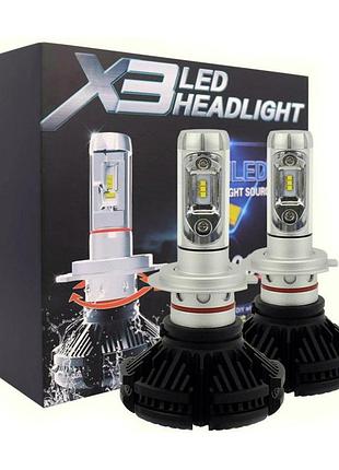 Комплект автомобільних led ламп, 2шт, x3-h11