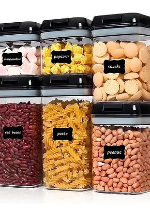Набір пластикових контейнерів для круп 6шт, food storage container