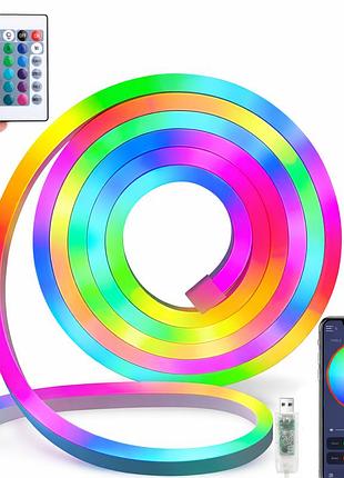 Світлодіодна led стрічка 2м, з пультом ду, від usb