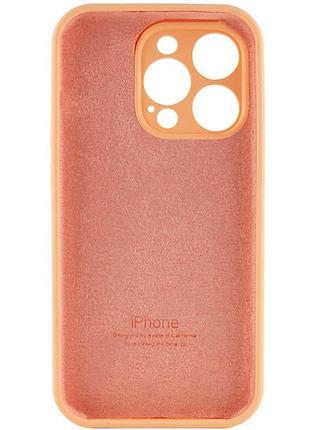 Чехол silicone case full camera protective (aa) для apple iphone 14 pro (6.1") оранжевый / cantaloupe 4