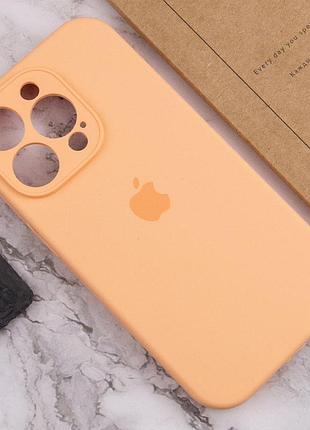 Чехол silicone case full camera protective (aa) для apple iphone 14 pro (6.1") оранжевый / cantaloupe 6