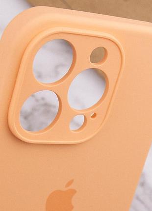 Чехол silicone case full camera protective (aa) для apple iphone 14 pro (6.1") оранжевый / cantaloupe 7