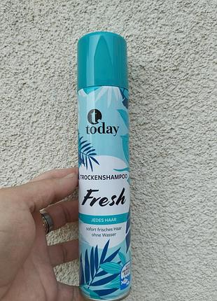 Сухий шампунь today fresh 200 мл для об’єму та свіжості без води проти жирного волосся