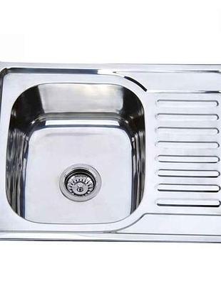 Мойка врезная 630х500х180мм z6350-08-180d (decor) тм zerix