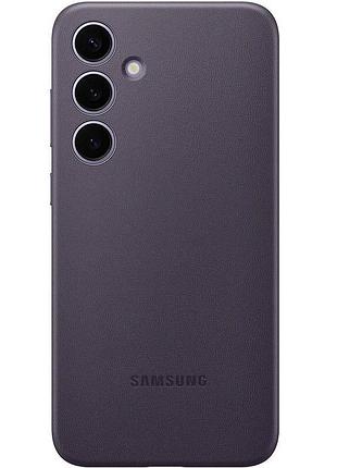 Шкіряний чохол leather case (aaa) для samsung galaxy s24 purple