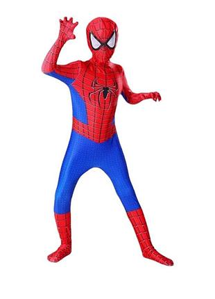 Людина павук костюм мен спайдер spider man комбінезон + балаклава (s – 100-110см)