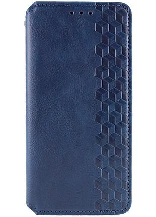 Кожаный чехол-книжка getman cubic (pu) для zte nubia v60 синий