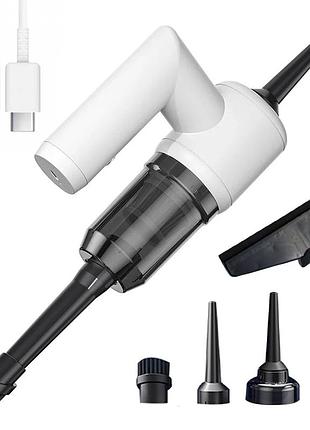 Ручной пылесос аккумуляторный + 5 насадок, от usb, аа107