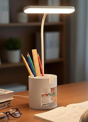 Лампа настольная с органайзером для канцелярии от usb, yiteng yt-838