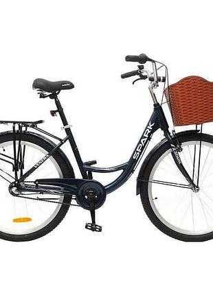 Велосипед 28 planer-3 venera 17 (синий) арт.203635 жев с корзиной тм spark